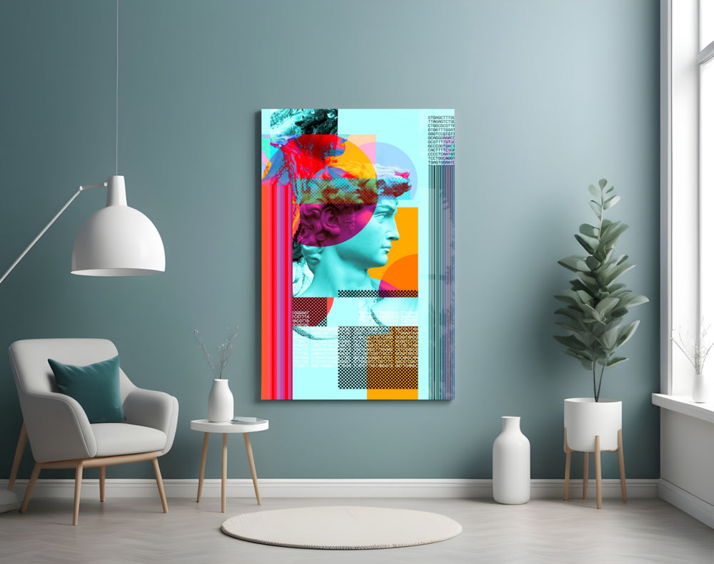 Abstract Art artwork styled in a man cave interior