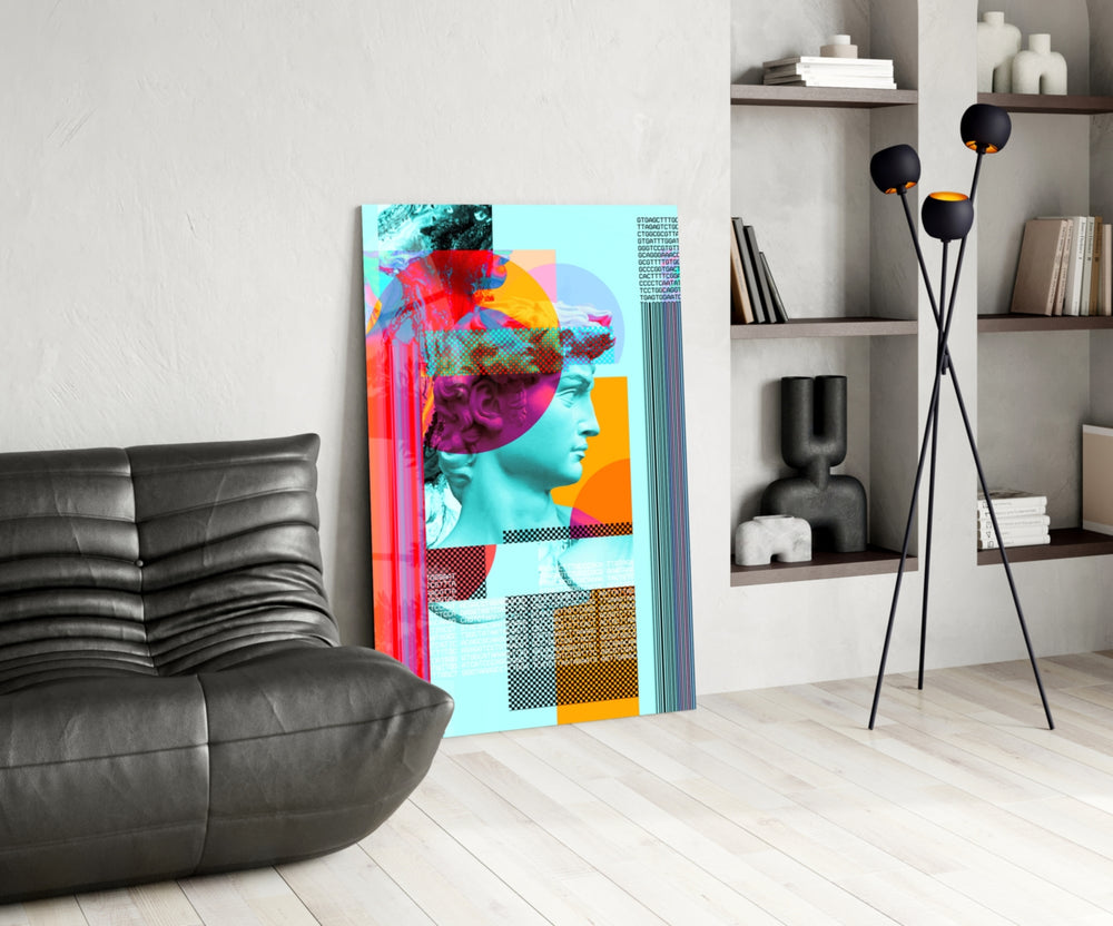Cinematic pop-art print bringing biotech edge to a bedroom