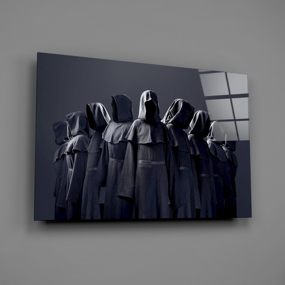 Dark-fantasy panel anchoring a creative loft wall