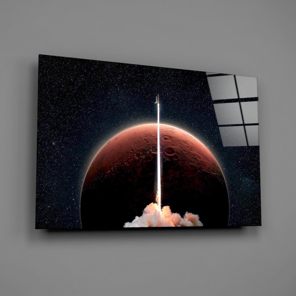 Cosmic panel anchoring a man cave wall