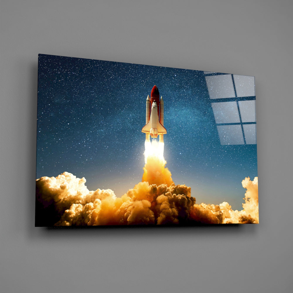 Cosmic panel anchoring a man cave wall