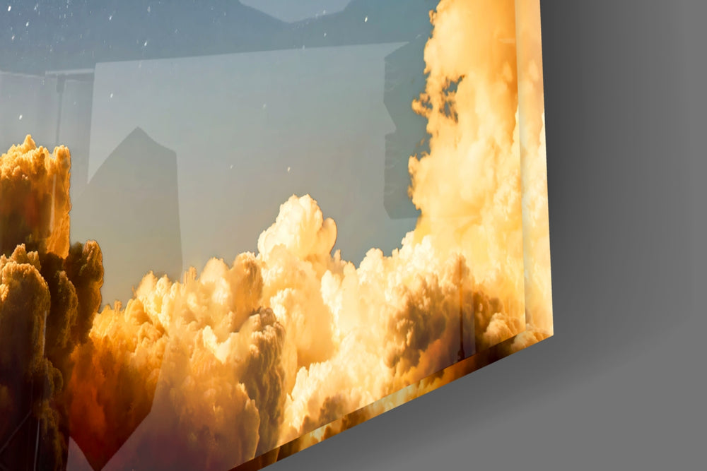 Cinematic artwork in a sci-fi-themed living room interior