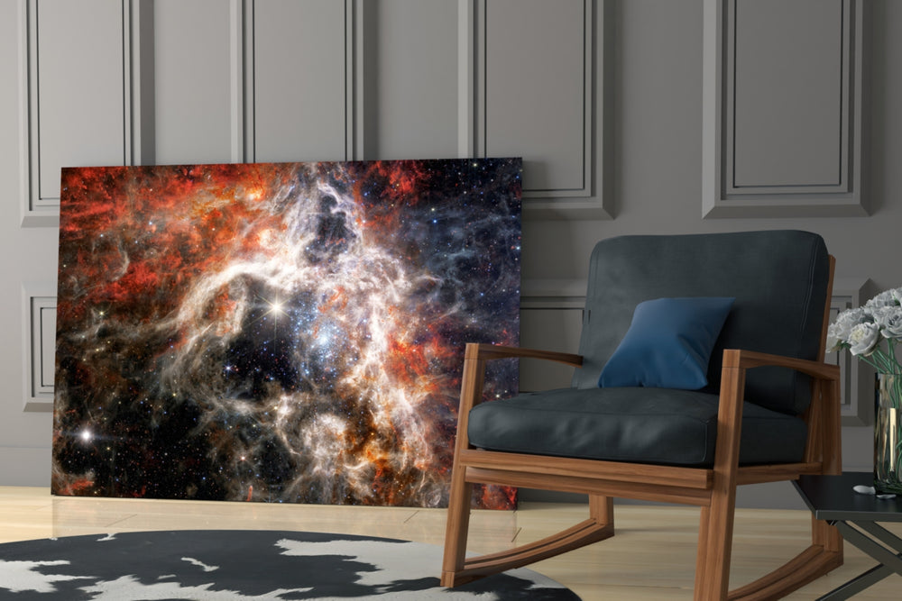 Cosmic yatay panel against an onyx-painted accent wall