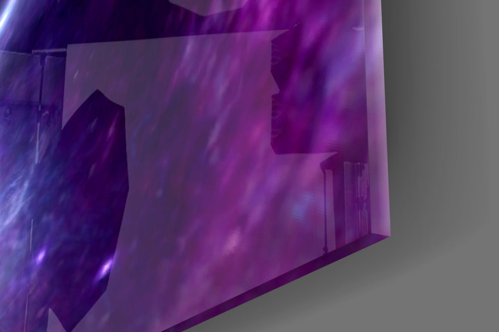 Cinematic artwork in a sci-fi-themed living room interior
