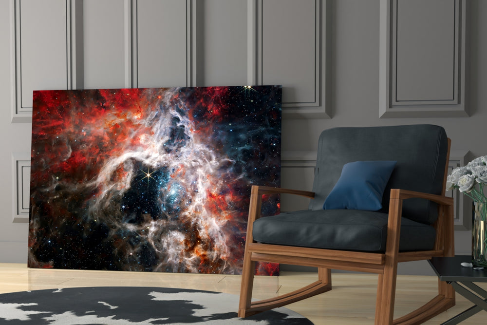 Cosmic yatay panel against an onyx-painted accent wall