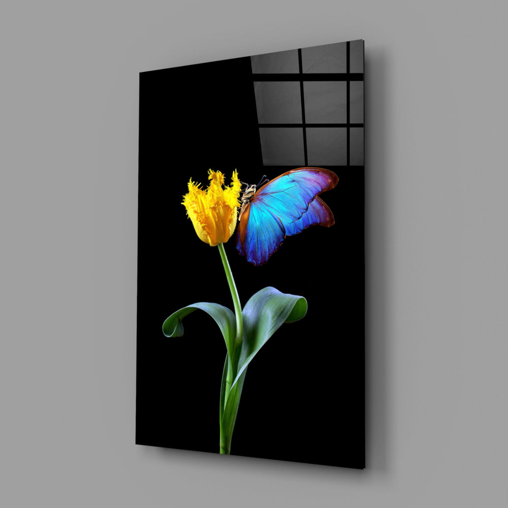 Macro panel anchoring a study wall
