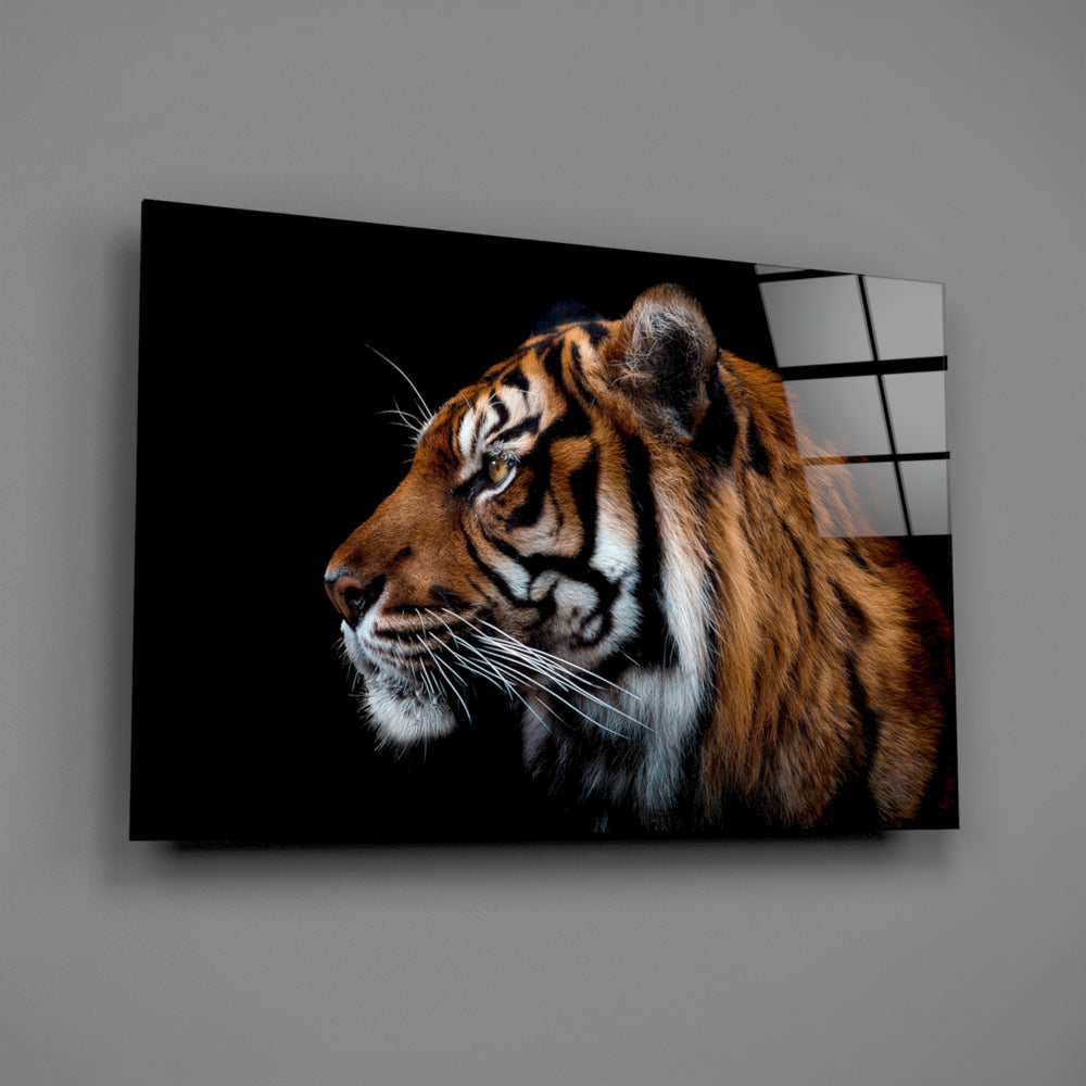 Wildlife panel anchoring a study wall