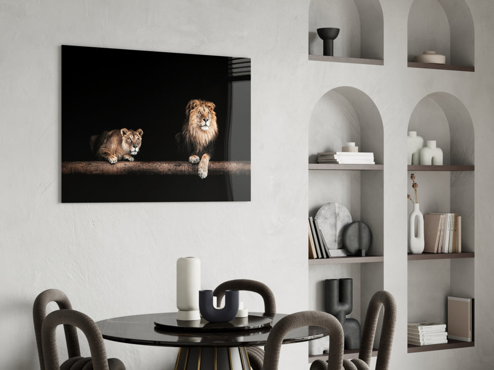 Cinematic wildlife print bringing safari edge to a home office