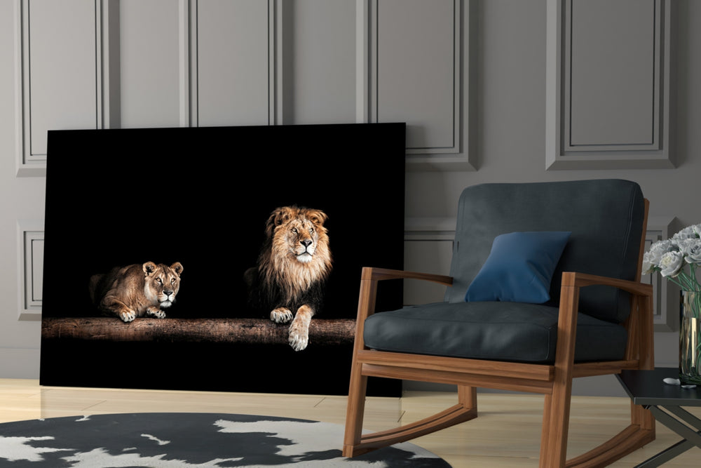 Wildlife yatay panel against an onyx-painted accent wall