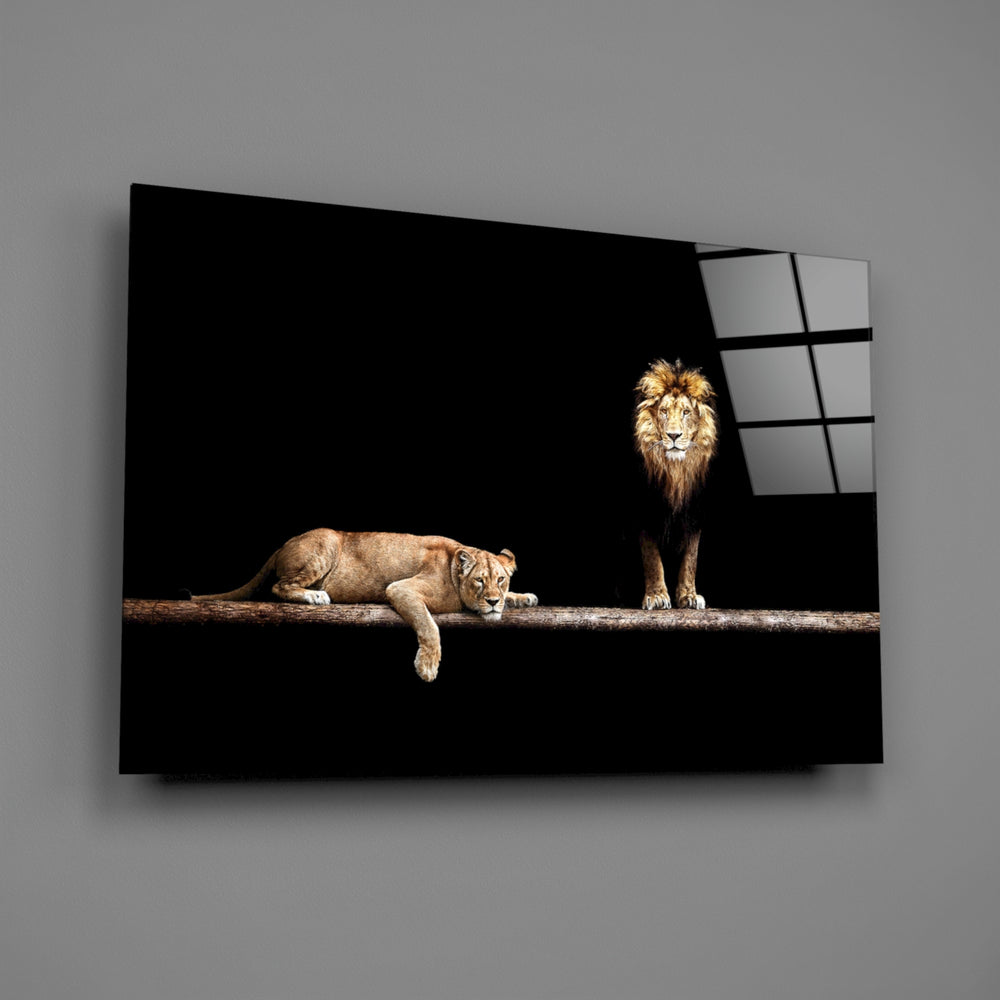 Wildlife panel anchoring a study wall