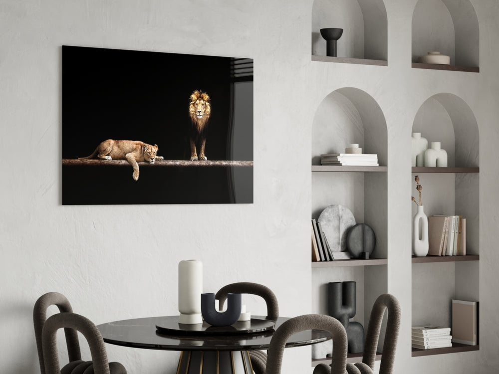 Cinematic wildlife print bringing safari edge to a home office