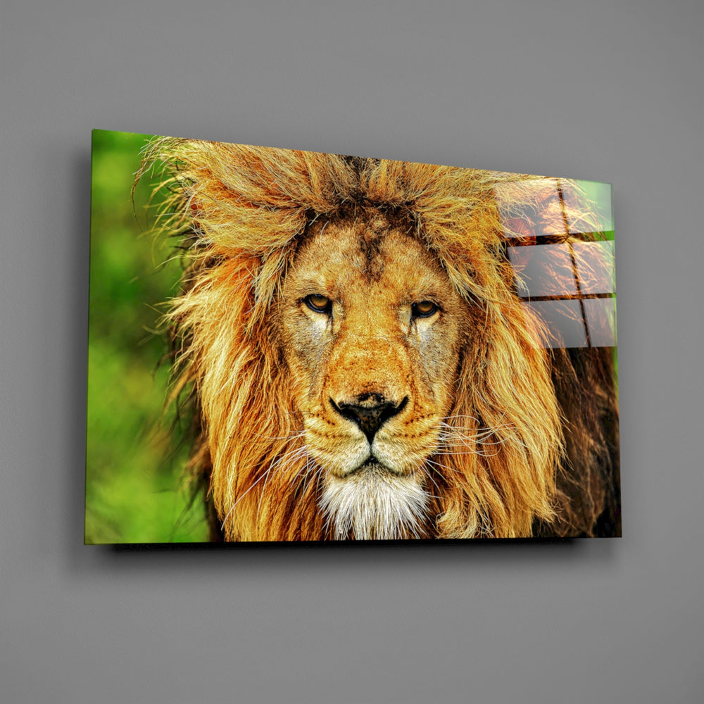Wildlife panel anchoring a study wall
