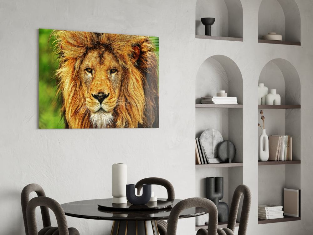 Cinematic wildlife print bringing safari edge to a home office