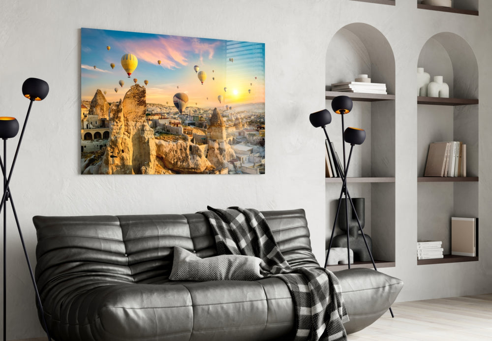 Cappadocia artwork styled in a study interior