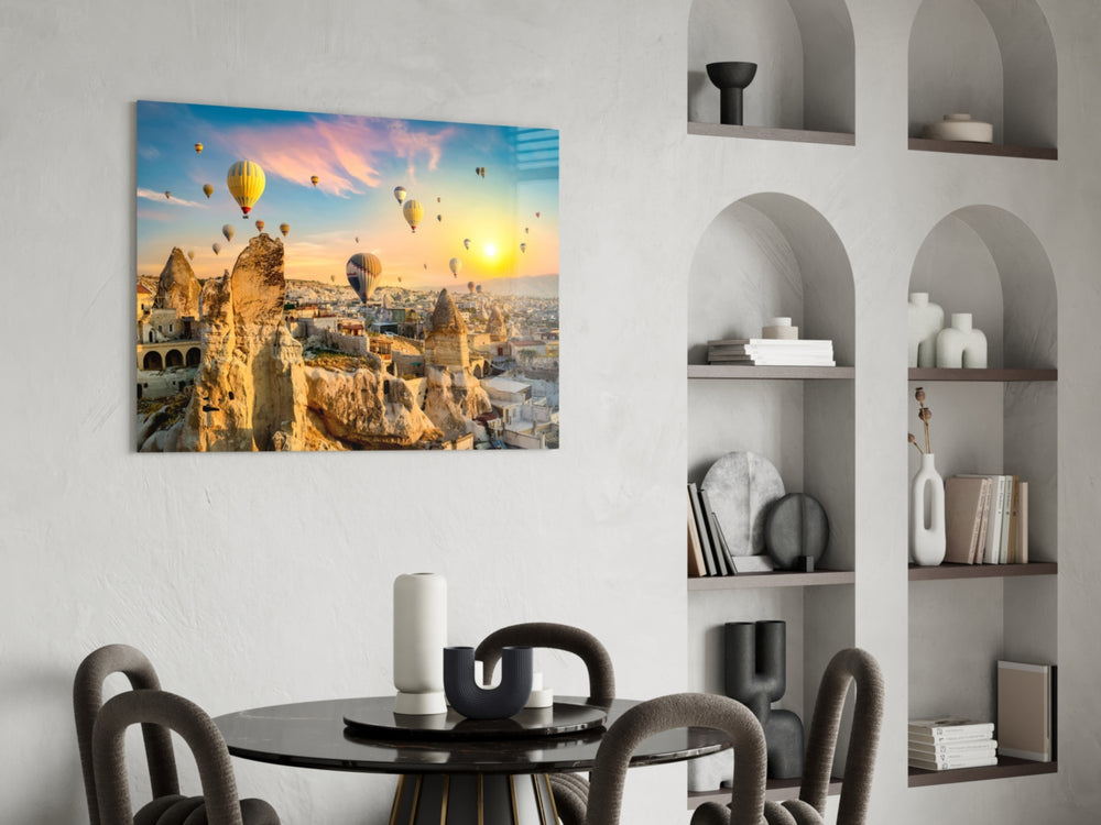 Cinematic travel print bringing Anatolian edge to a hallway