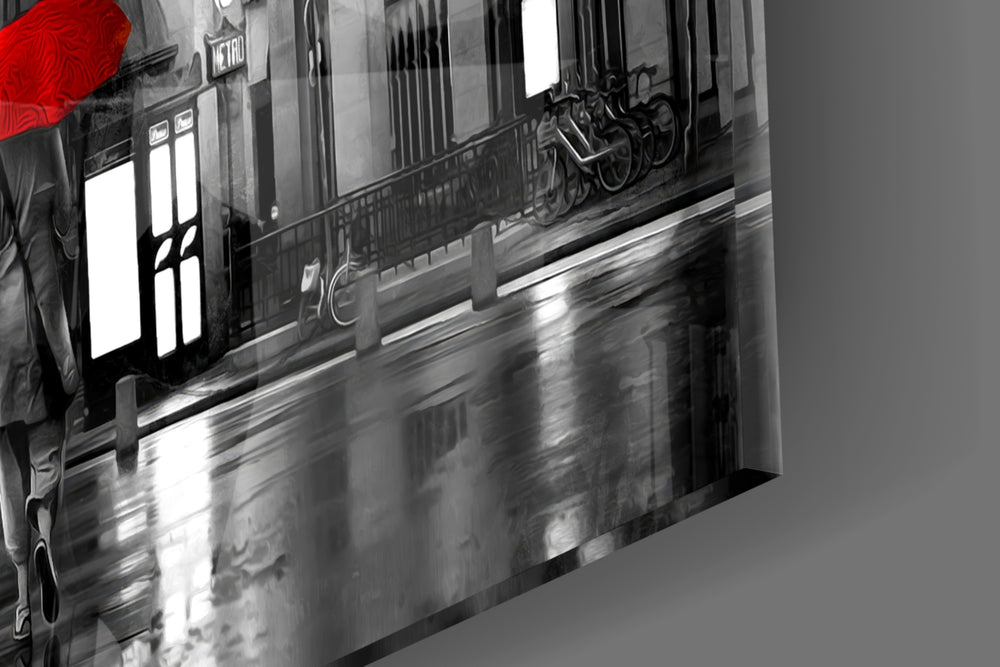 Cinematic artwork in a Parisian-themed dining room interior
