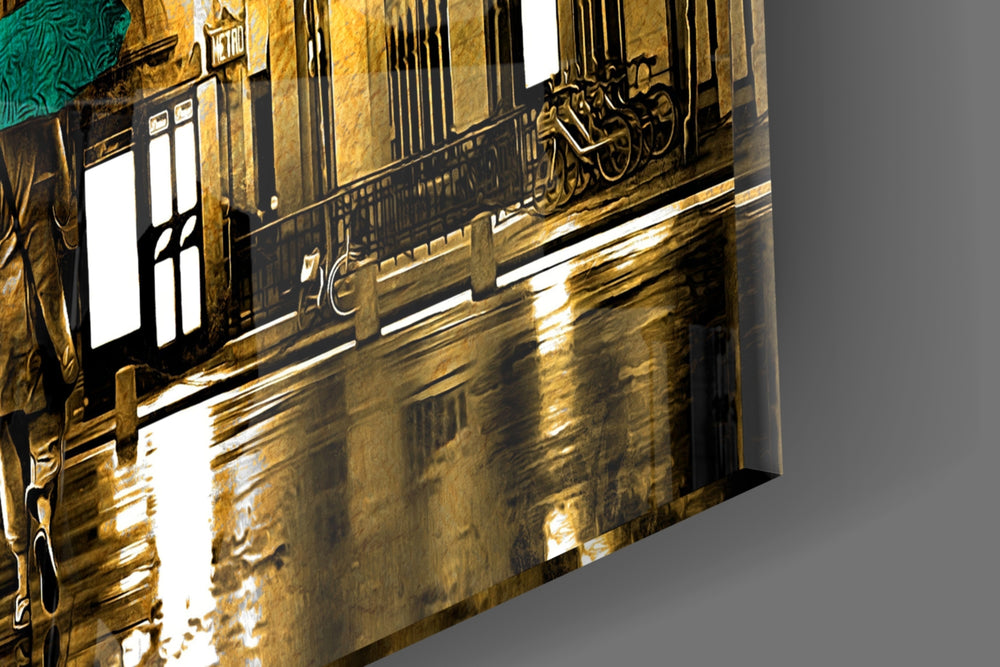 Cinematic artwork in a Parisian-themed dining room interior