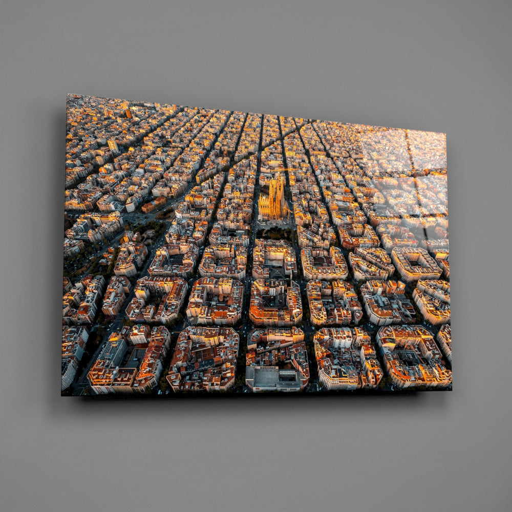 Travel panel anchoring a hotel-styled lounge wall