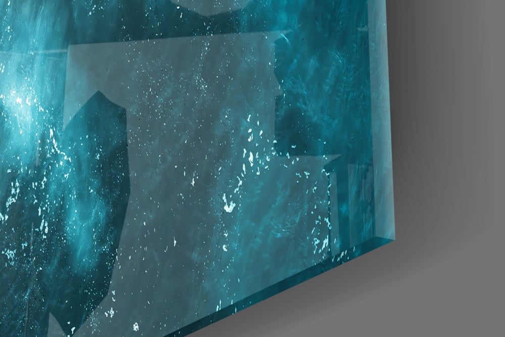 Cinematic artwork in a beach-house lounge interior
