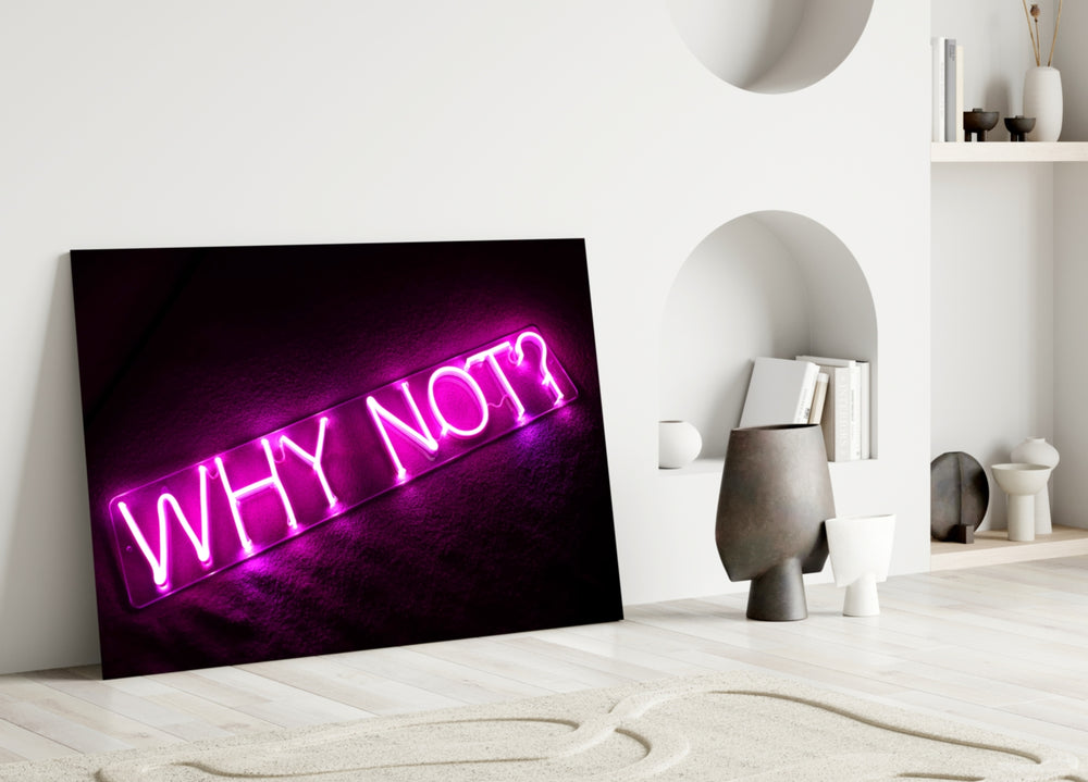 Nightclub neon-script cinematic glass wall art in designer den
