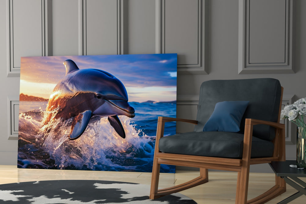 Marine travel cinematic glass wall art in study-themed hallway