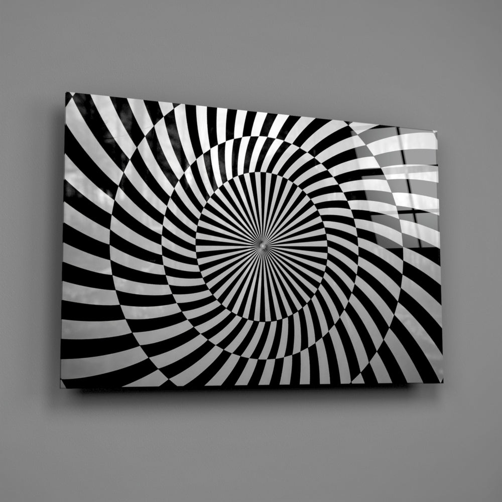 Optical illusion glass wall art in creative-agency entry