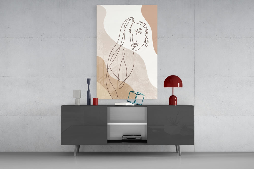 Pinterest-poster boho cinematic glass wall art in light-filled garden room