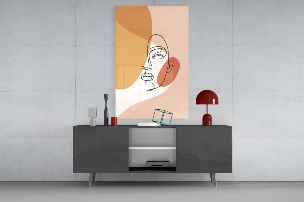 Pinterest-poster boho cinematic glass wall art in light-filled garden room