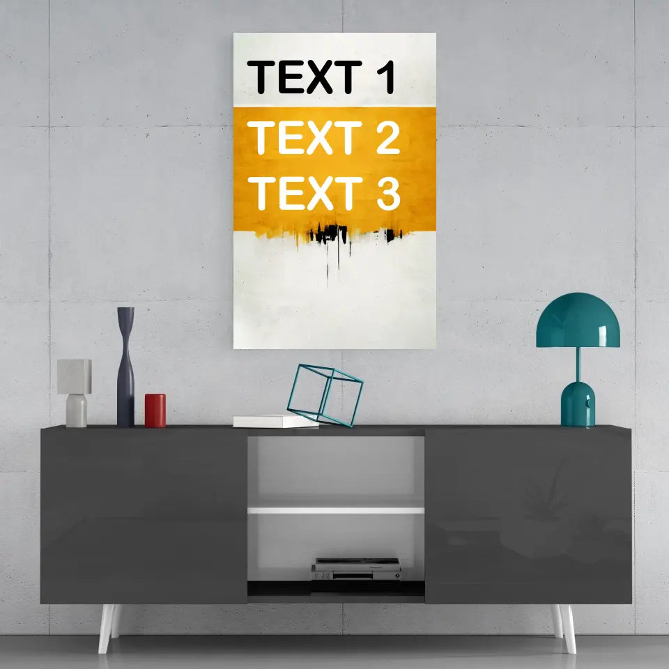 Personalized Slogan Glass Wall Art.