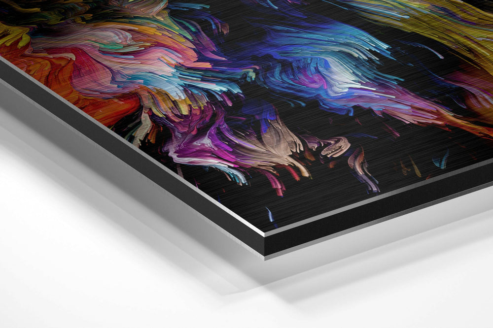 Feel the Music Brushed Aluminium Dibond Wall Art.