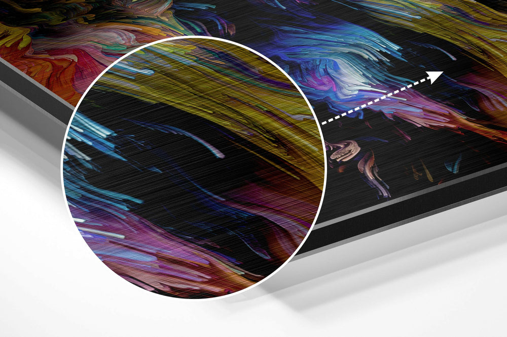 Feel the Music Brushed Aluminium Dibond Wall Art.