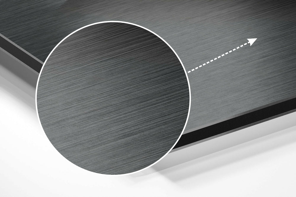 Loop Brushed Aluminium Dibond Wall Art.