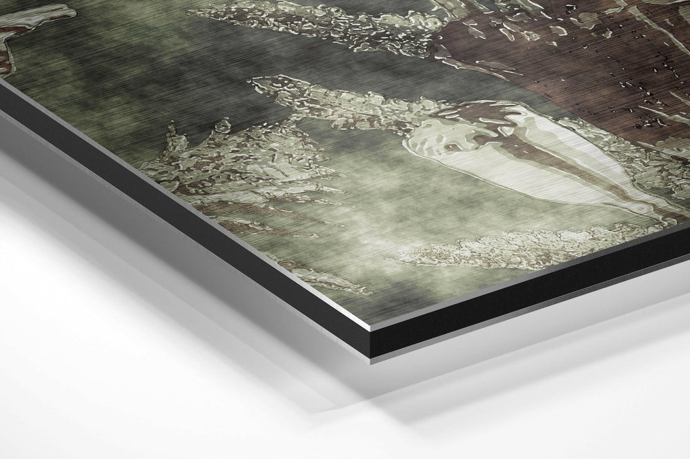 Flower Brushed Aluminium Dibond Wall Art.