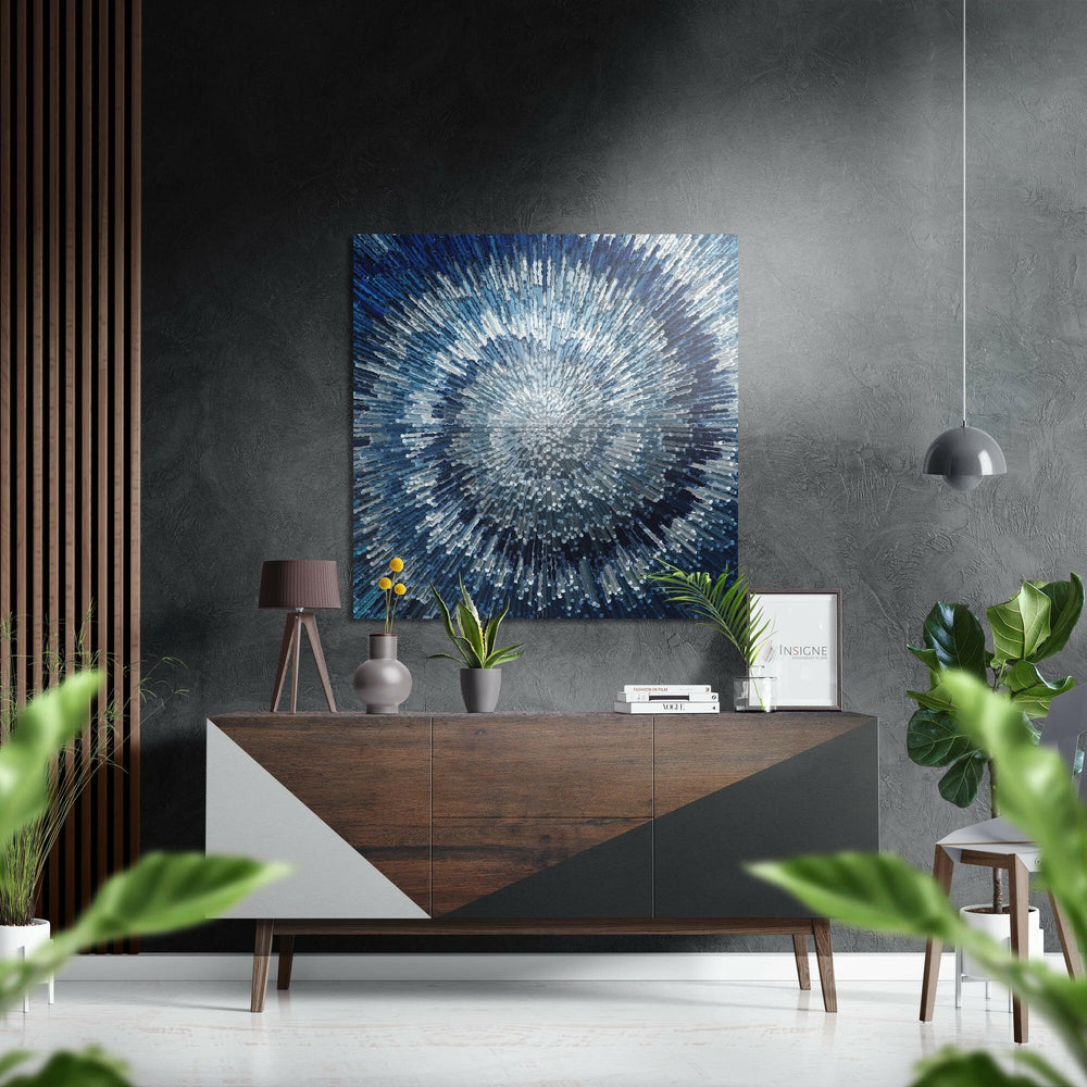 Blue Brushed Aluminium Dibond Wall Art.