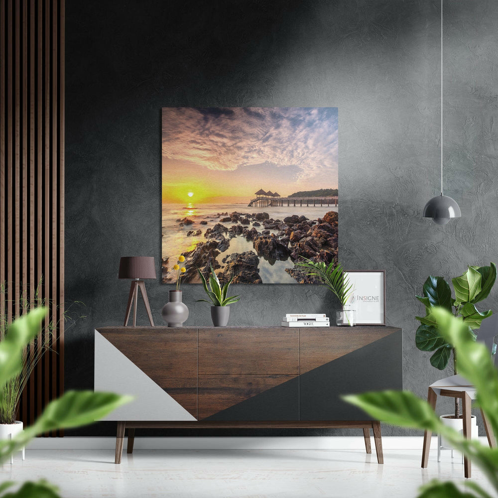 Sunset Brushed Aluminium Dibond Wall Art.