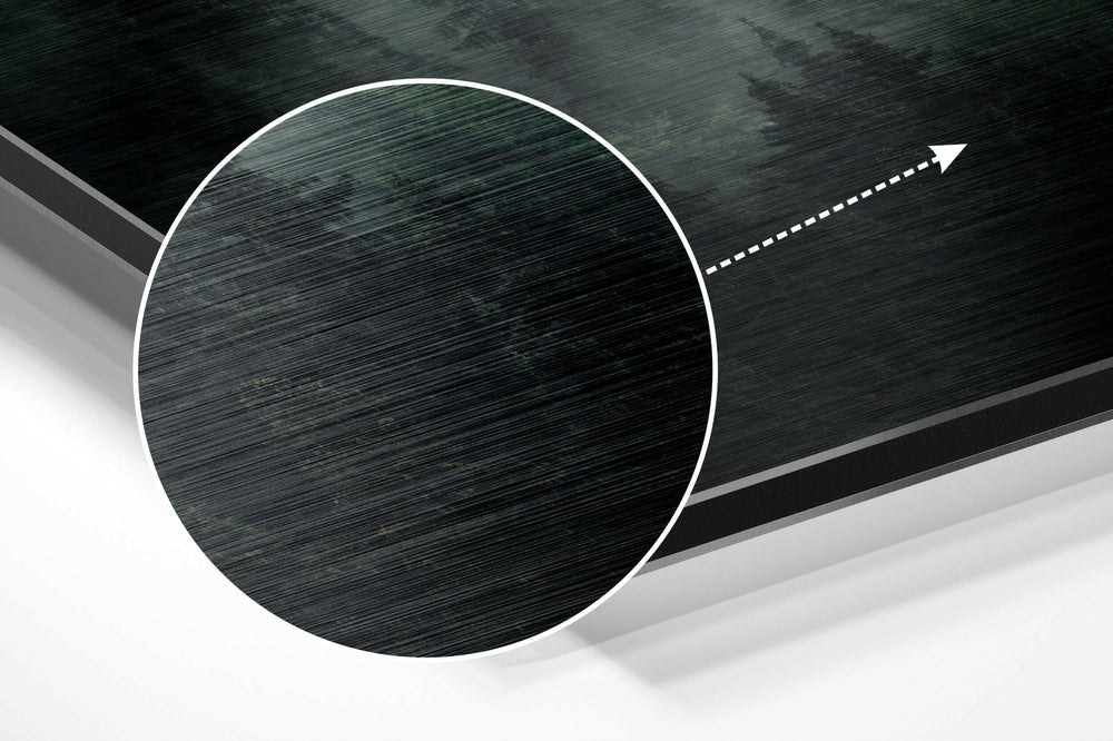Forest Brushed Aluminium Dibond Wall Art.