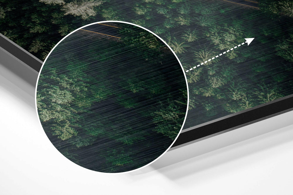 Fifty Tones of Green Brushed Aluminium Dibond Wall Art.