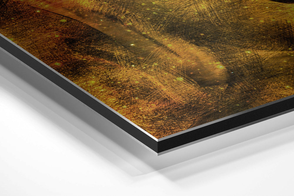 Buddha Brushed Aluminium Dibond Wall Art.