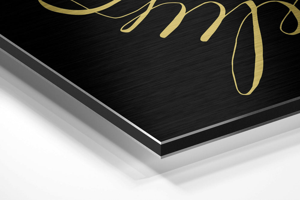 Believe in Impossible Brushed Aluminium Dibond Wall Art.