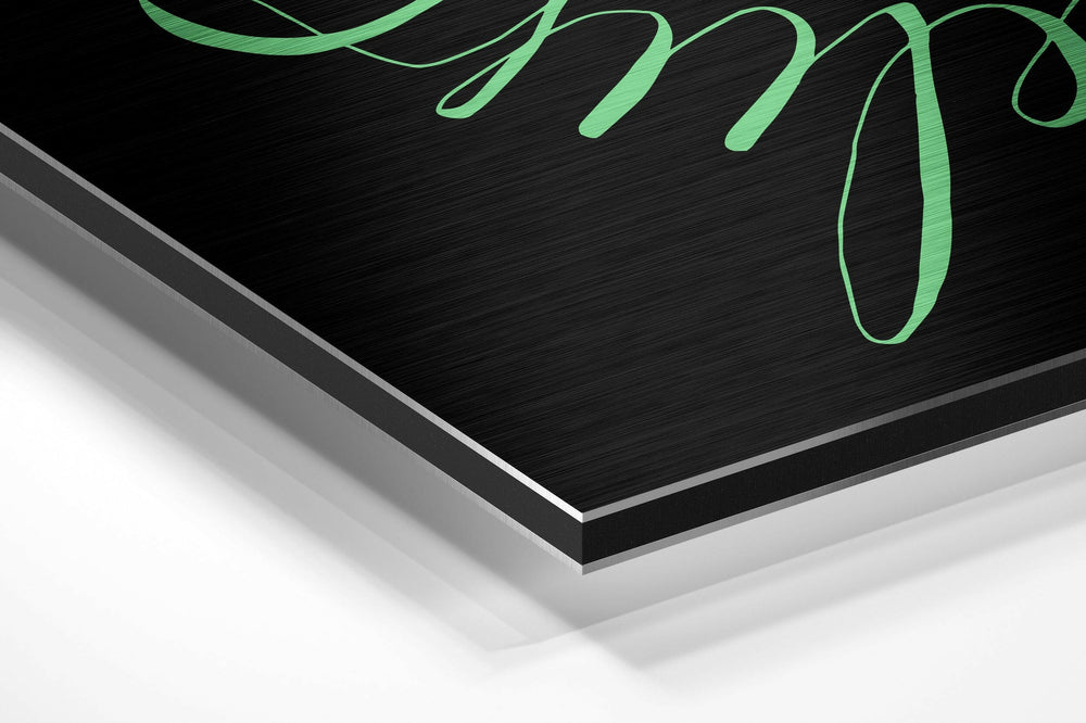 Believe in Impossible Brushed Aluminium Dibond Wall Art.