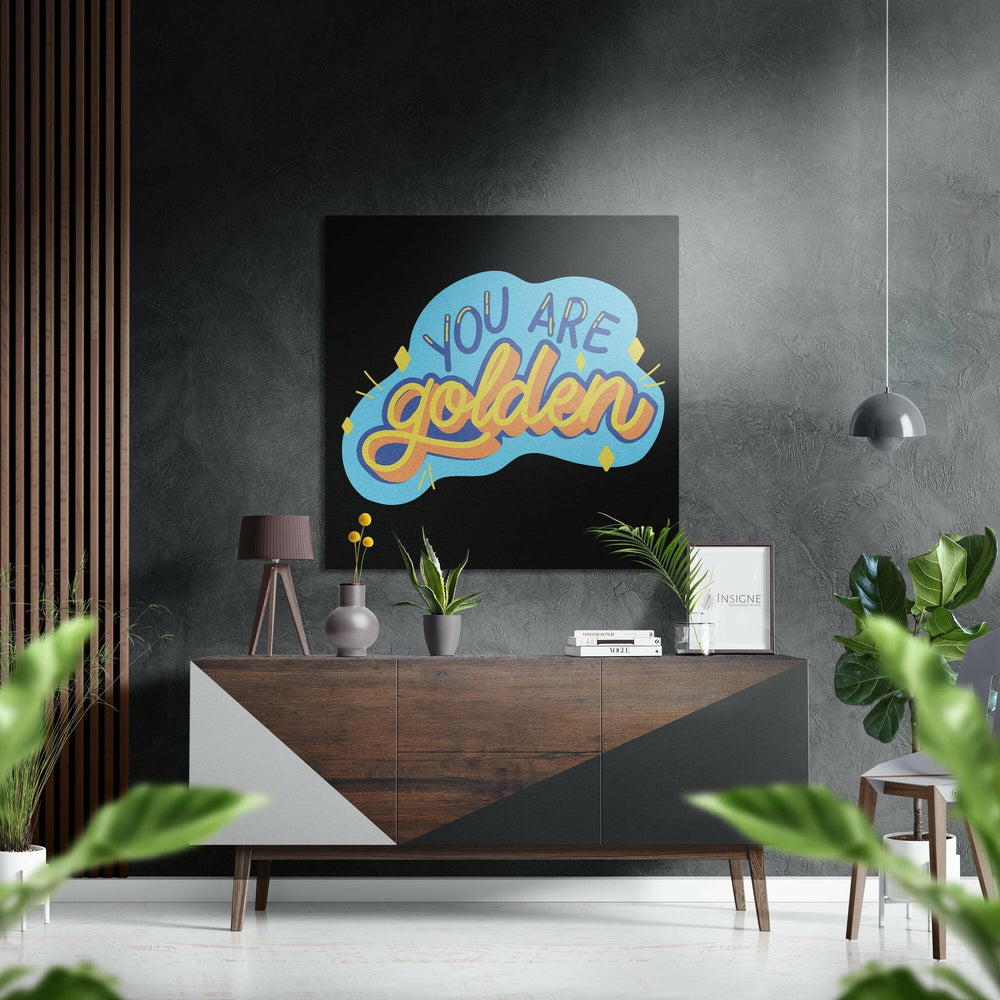 You are Golden Brushed Aluminium Dibond Wall Art.