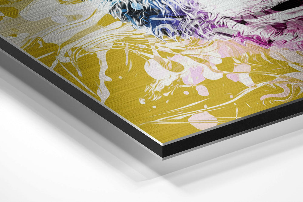 Monkey Brushed Aluminium Dibond Wall Art.