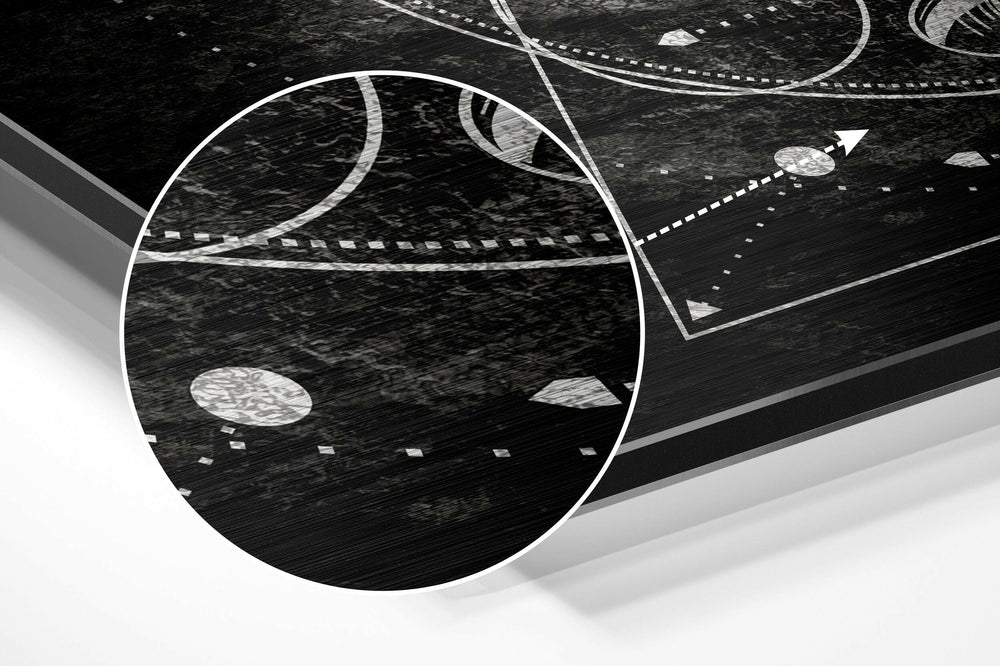 Lines of Space Brushed Aluminium Dibond Wall Art.