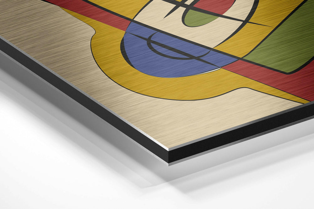 Cubist Style Brushed Aluminium Dibond Wall Art