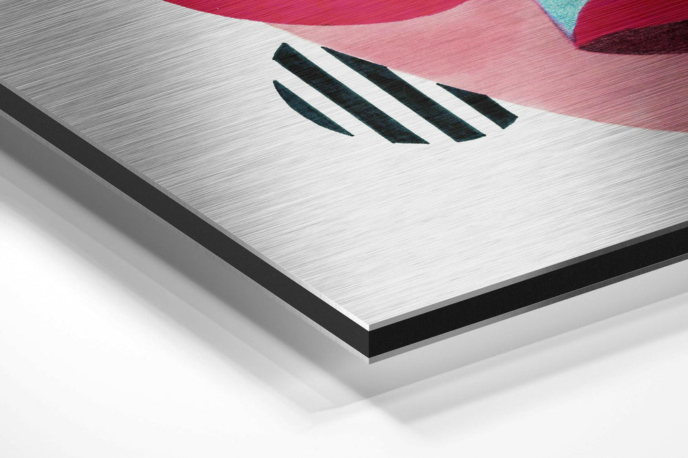 Cubist Style Brushed Aluminium Dibond Wall Art