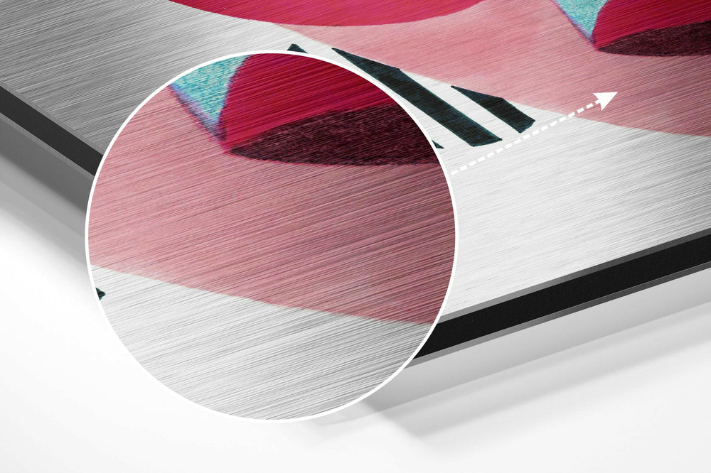 Cubist Style Brushed Aluminium Dibond Wall Art