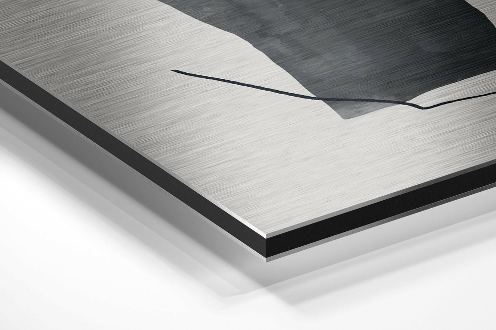 Line Art Brushed Aluminium Dibond Wall Art.
