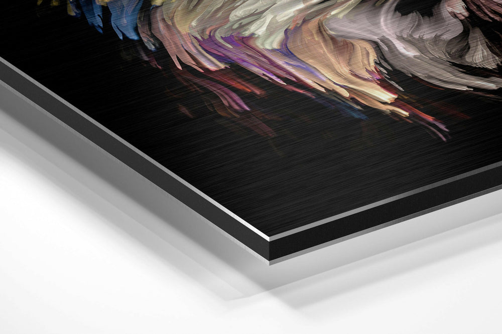 Lion Brushed Aluminium Dibond Wall Art.