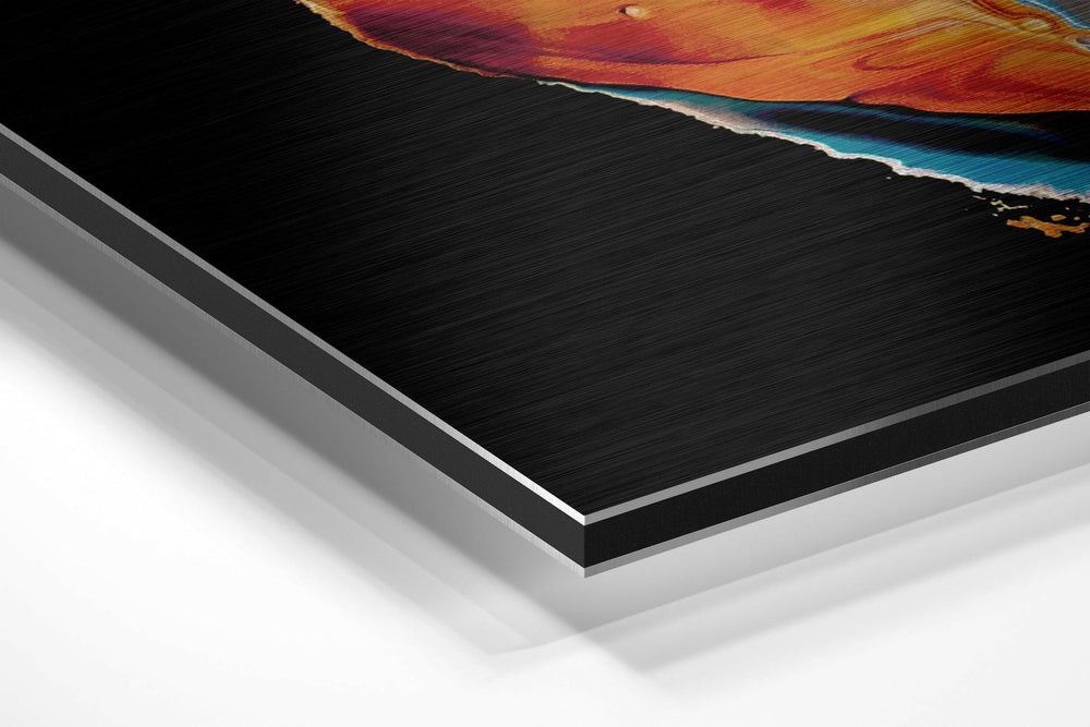 Dance of Orange Brushed Aluminium Dibond Wall Art.