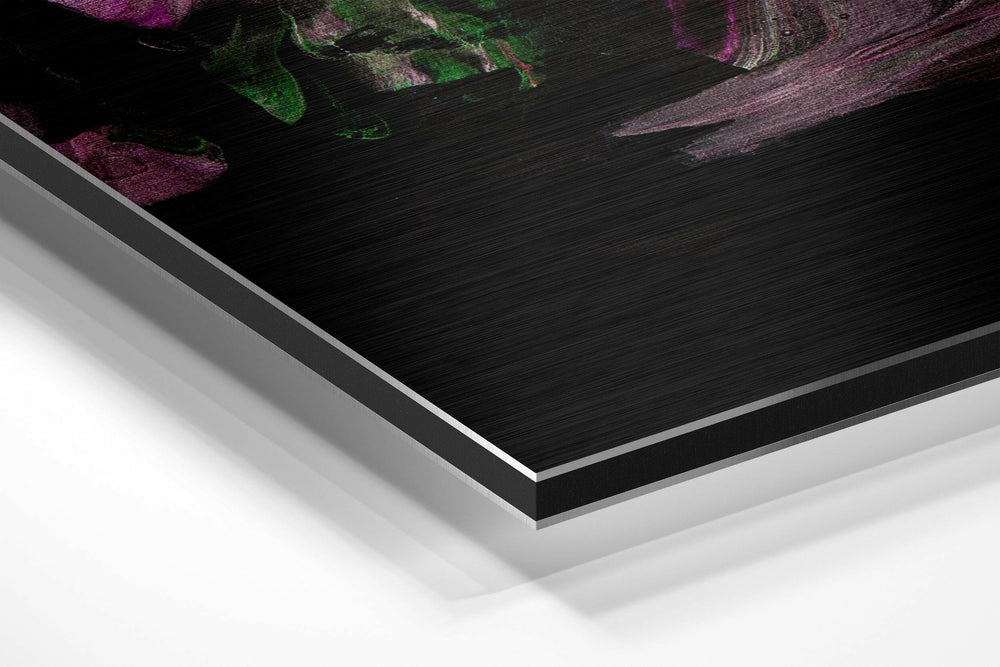 Dance of Purple Brushed Aluminium Dibond Wall Art.